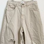 BDG Urban Outfitters Y2K Beige Skater Baggy Wide Leg Distressed Jeans Size 31 Photo 6