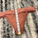 Height Cheeky High Leg Bikini Bottoms Size Large Dusty Rose Pink Photo 6