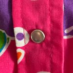 VTG EUC 70s Evelyn Pearson XL Pearl Snap House Dress Floral Pockets Hot Pink Photo 5