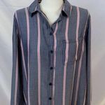 BEACH LUNCH LOUNGE Alanna Blue & Red Striped Shirt Photo 0