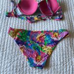 None Tropical floral print 2 piece swimsuit, boutique brand, multicolor, sz S/M Photo 3