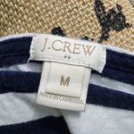 J.Crew  Striped Top‎ 3/4 Sleeve Boat Neck Pink Accent Casual Tee Shirt Medium Photo 2