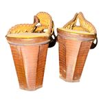 Tahari  Brown Braided Sandals with Thong Design Photo 2