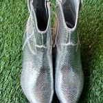 Guess New Wurlie Western Stiletto Heeled Metallic Snakeskin Bootie, Size 5.5 Photo 5