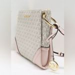 Michael Kors  Nicole Monogram Power Blush  Crossbody Triple Compartment Purse NWT Photo 3