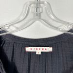 Xirena Hemingway Black Muslin Cotton Gauze Knit Long Sleeve Henley Button Top S Photo 2
