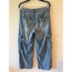 Song High Rise Cargo Jeans 100% Cotton Medium Wash Denim Women's Size 5/27 Blue Photo 1