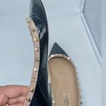 Valentino Garavani  Black Patent leather beige trim rockstud Ballet flats EU 38 Photo 6