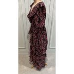 Hale Bob Jade Lurex Jacquard Tiered Dress Floral Romantic Bohemian Cottagecore Photo 6