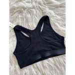 Aerie  Cozy Class Ribbed Knit Sports Bra True Black Size Large Photo 4