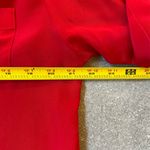 Amanda Uprichard  100% Silk Red Rolled Sleeve Button Up Lightweight Blouse Large Photo 5