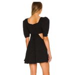 Majorelle Revolve  Tillie black textured puff sleeve cutout babydoll mini dress Photo 2