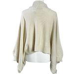 Bishop and Young Anthropologie Olivia Cropped Poncho Sweater Ivory Medium NWT Photo 6