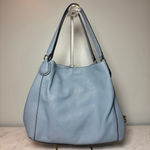 Coach K1580 Edie Turnlock Blue Leather Hobo Shoulder Bag Silver Photo 1