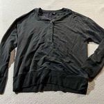 Athleta Women’s Black Long Sleeve Henley Sweatshirt Size Small EUC Photo 0