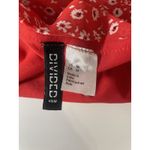H&M Divided Red Ruffle Floral Mini Dress Long Sleeve Tiered Women's M Photo 5