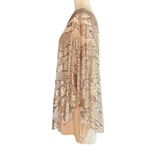 Bebe  One Shoulder Rose Gold Sequined Overlay Dress Photo 9