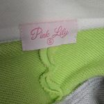 Pink Lily Color Block Half Zip Sweatshirt Pullover Neon Green Gray White S Photo 5