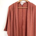 Abound NWT  Rust Knit Lightweight Open Front Cocoon Cardigan Sweater Size XS Photo 2
