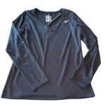 Nike The  Tee Dri Fit Women’s Size Small Long Sleeve Tee Athletic Cut V-Neck Photo 0