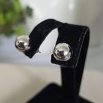 Boutique Glam Silver with Rhinstone Flower Choker Necklace with Earrings Set Photo 4