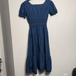 CottageCorge Denim Jean Sun Dress Long Maxi  Photo 4