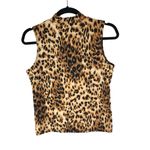 Olivia Rae  Womens Top Mock Neck Sleeveless Leopard Print L Photo 1