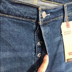 Levi's Wedgie Skinny High Rise Button Fly Jeans Size 24W Photo 5