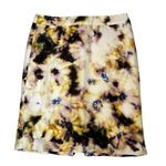 J.Crew Yellow Colorful Fleurette Linen Silk Blend Pencil Skirt Size 2 Photo 1