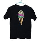 Perry's Ice Cream Black T Shirt Graphic Size Small 100% Cotton Port & Company Photo 1