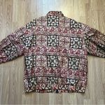 Vintage Bogari 100% Silk Windbreaker Bomber Jacket Women’s Size 2X Red Retro Zip Photo 8