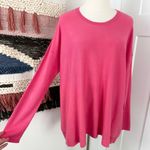 Eileen Fisher Tencel Lyocell Long Sleeve Lightweight Knit Sweater Pink Sz M Photo 2