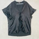 Victoria's Secret  Flounce Sleeve Kimono Wrap Robe Satin Love VS Graphic One Size Photo 3