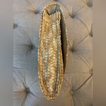 NWOT Woven Straw Clutch Tan Photo 3