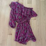 MISA Los Angeles NWT Fuscia Pink Paisley One Shoulder Romper Photo 7