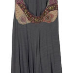 Free People Small Top Gray Beaded Sequin Boho Oversized Swing Tank Raw 1342 Photo 0