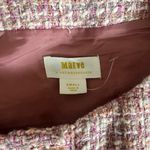 Anthropologie  Maeve Extended Shoulder Button Front Pink Tweed Vest Size Small Photo 1