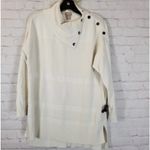 Chico's Zenergy White Split Neck Tunic Sweater Size 1 Photo 5