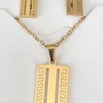 Fashion jewelry 14k Gold plated earrings and necklace set Photo 0