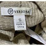 Versona New Waffle Knit Cropped Top Dolman Moss Green S Small Photo 3