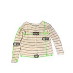 Sézane SEZANE Cream Gold Stripe Mohair Alpaca Blend Cardigan Sweater XS Photo 1