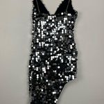 H:ours Revolve  Silver Disco Ball Bella Cocktail Midi Dress Sz XS Photo 1