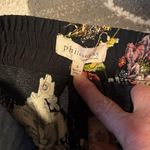 Philosophy  black floral elastics waist draw string Pilazzo pants. Has pockets. Photo 2