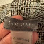 Source Unknown Women’s Beige Long Checkered Wide-Leg Pants Photo 2