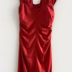 Robert Rodriguez  Cocktail‎ Dress Size 8  Orange Ruched Gathered Mini Cap Sleeve Photo 3
