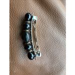 Vintage Handmade Black Beaded Hair Barrette Metal Clip Hair Accessory Updo(1 Pc) Photo 1