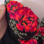 Victoria's Secret  Black and Red Floral Corset Top Photo 2