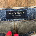 Lucky Brand  Relaxed Taper Button Fly Cropped Ripped Light Wash Jeans Photo 1