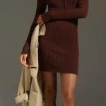 Pilcro Chocolate Long Sleeve Knit Dress Brown Size M Photo 0