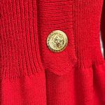Vintage Toula Red Knit Sweater Dress with gold buttons .. BEAUTIFUL Size undefined Photo 3